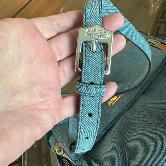 🩵🩵AIMEE KESTENBERG BALI LEATHER DENIM CROSSBODY BAG!🩵🩵 - Picture 7 of 11